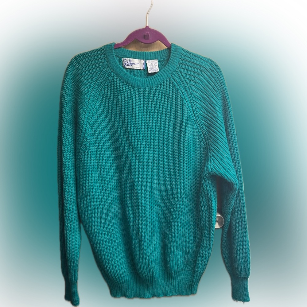 CLUB EUROPE Vintage Knit Sweater Grandpa Core Boho Coastal Oversize Festival Fun